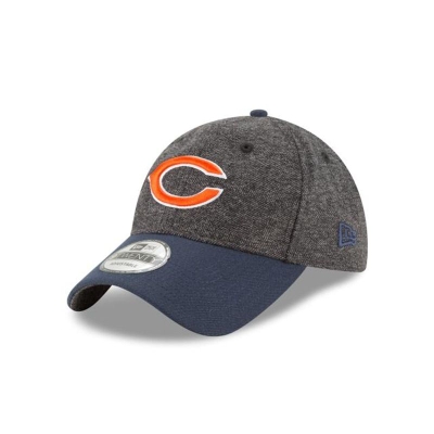 Grey Chicago Bears Hat - New Era NFL Tweed Turn 9TWENTY Adjustable Caps USA5849320